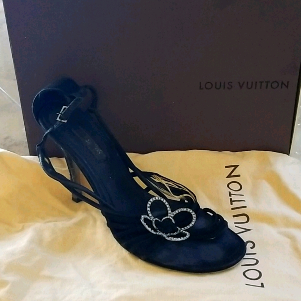 Authentic Louis Vuitton Rhinestone Clover Heels